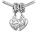Sexy Sparkles 1 Pair Father Daughter Hearts Love Charm Fits All Snake Chains Brand Charm Bracelets