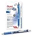 Pentel EnerGel RTX Retractable Gel Pens, Needle Tip Fine Point, Blue, Dozen (BLN75-C)