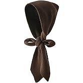 Women Winter Knitted Hooded Hat Pure Color Long Scarf Cap Warm Shawl Wrap Head Scarves Pullover Hat for Winter Fall