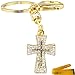 3D Cubic Cross Shape Stainless Alley Metal Bling Crystal Rhinestone Key Chain Ring Keychain Cell Phone Car Charm Decoration Pendant Ornament