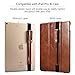 Icarercase Genuine Leather Pencil Pocket Sleeve Detachable Pouch Bag Cover Fit for iPad Pro 9.7/10.5/12.9 Inch Cases (brown)