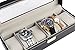 Soufull Watch Box PU Leather Watch Case Glass Top Jewelry Case Organizer with Metal Lock and Key