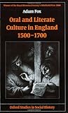 Front cover for the book Oral and Literate Culture in England, 1500-1700 by Adam Fox