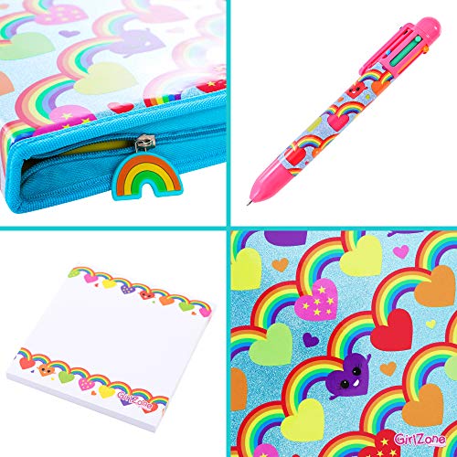 GirlZone: Jumbo Arts and Crafts Filled Stationery Pencil Case for Girls
