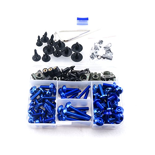 Motorcycle Kits Complete Bolt Fairings Bolt Kits screw Clips For Yamaha Honda Suzuki Bmw Kawasaki Ktm Ducati MT07 MT09 Z1000 CBR1000RR CBR600RR (Blue, 2)