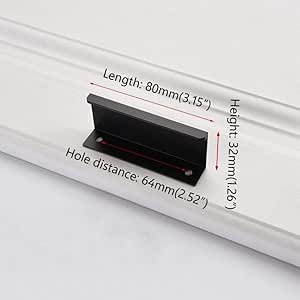 Tiradores ocultos negros del gabinete Manijas de los armarios de la