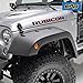 EAG 07-18 Jeep Wrangler JK Front + Rear Fender Flares Wheel Cover Pocket Rivet Style