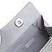 FASHIONROAD Fashion Road Womens Luxury Evening Wedding Party Purse Clutch Rhinestone Satin Pleated Handbag Wallet Silver