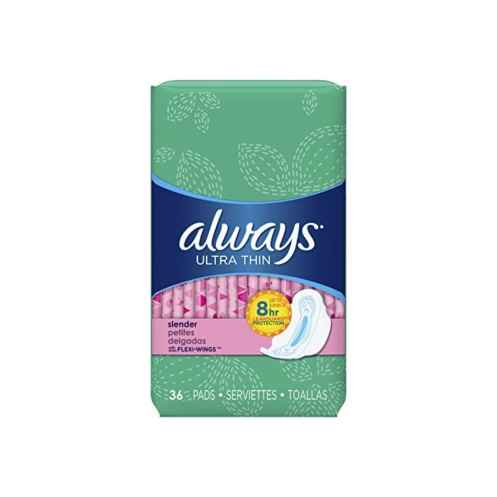 Always Ultra Thin Slender Pads with Wings, Unscented 36 Count