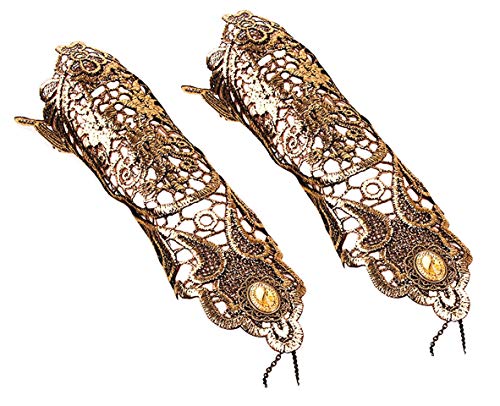 Charm.L Grace Gothic Black Lace Bracelet Steampunk Slave Wristband Ring Sexy Halloween Wedding Accessories (#2572PCS)