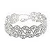 Zealmer Wide Crystal Prom Choker Necklace for Women