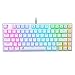 HUO JI Z88 Z-88 RGB Mechanical Gaming Keyboard, Blue Switch , LED Backlit, Water Resistant, Compact 81 Keys Anti-Ghosting for Mac, PC, White primary