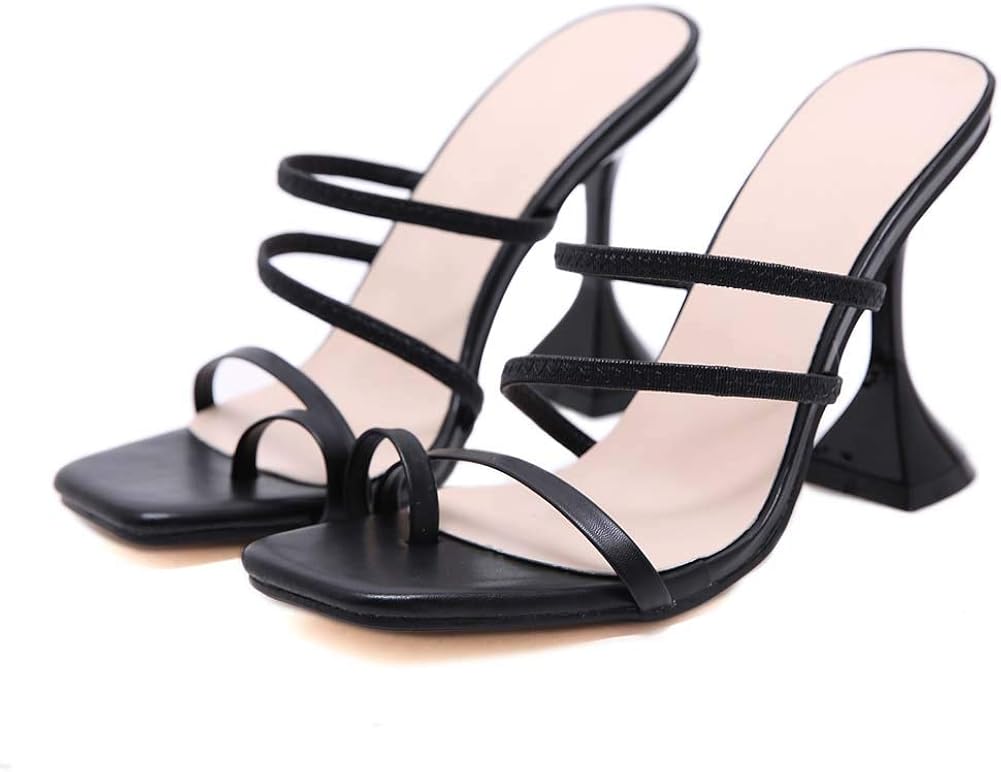 Horseshoe Heel Sandals Hollow High Heel Women's Shoes Amazon.co.uk