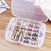 OULII 30 Grids Clear Plastic Jewelry Box Organizer Storage Container Box Makeup Ring Earring Necklace Organizer Storage Case with Adjustable Dividers (Transparent)