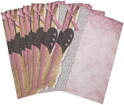 Eternityfing Vintage Romantic Lace Large Lined Writing Paper Stationary Paper Sets for Love Writing Paper-64 Sheets