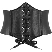 eVogues Plus size Faux Leather Corset Style Wide Elastic  display picture 1