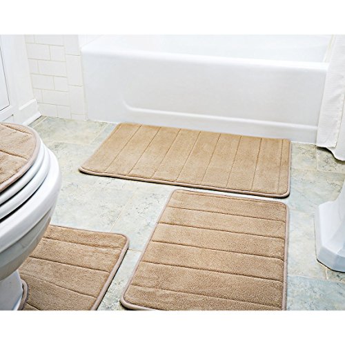 Bathroom Rug Mat, 5Piece Set Memory Foam, Extra Soft NonSlip Back