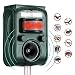 Fierre Shann Ultrasonic Animal Solar Waterproof Outdoor Animal Repeller Motion Sensor and Flash Light for Raccoons, Squirrels, Foxes, Rats, etc.