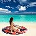 Thick Terry Round Beach Towel Blanket With Fringe Hawaiian Tropical Aloha