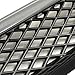 FREEMOTOR802 Compatible with 1996-1998 Honda Civic Front Grille, Black ABS Bumper Hood Grill Cover