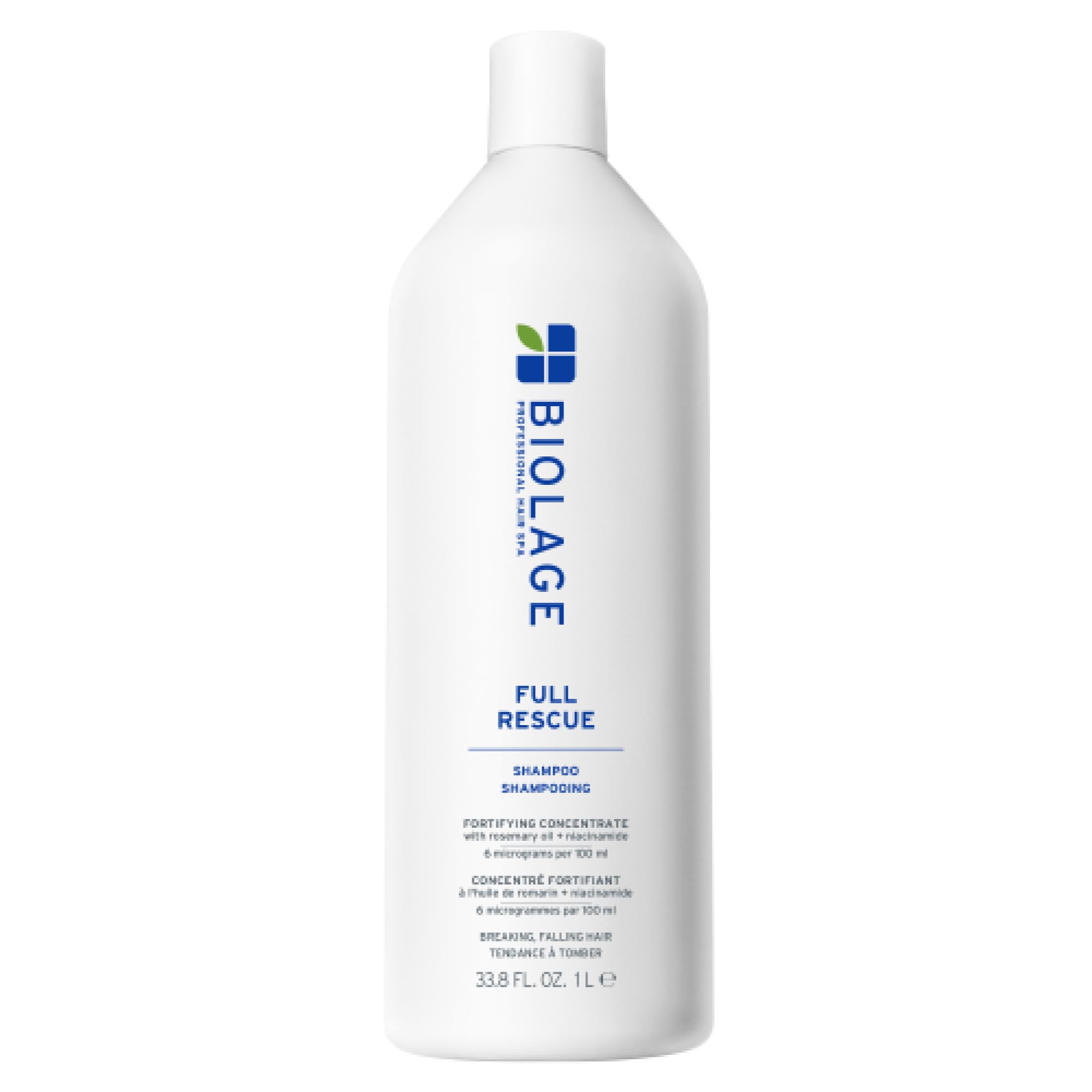 Biolage Full Rescue Shampoo for Thin Hair – Fortifies & Strengthens for Instantly Fuller-Looking Hair, Rosemary Oil & Niacinamide, Vegan & Cruelty-Free, 33.8 Fl Oz