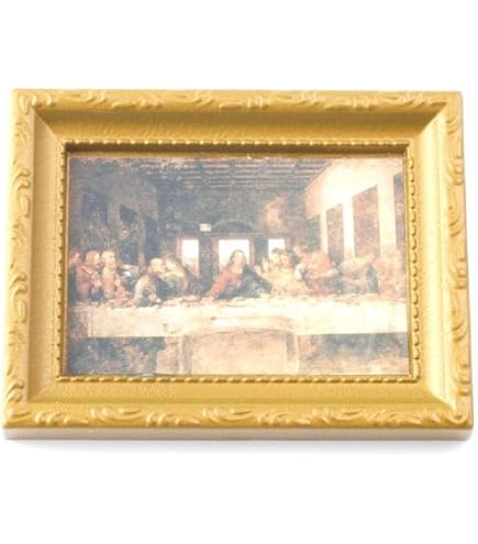 Melody Jane Miniatur-Bild Mit Cherub & Vögelnest – Goldrahmen, Zubehör Für Puppenhaus Maßstab 1:12