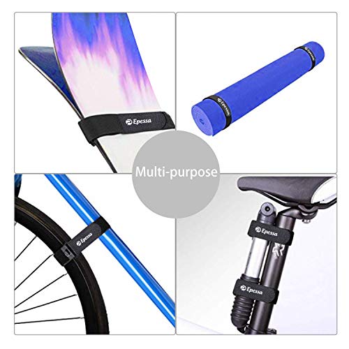 Epessa Bike Rack Strap Bike Wheel Stabilizer Straps,Stonger Grip with Gel,Adjustable,2 Pack (1XPurple&1XBlack) - Thumbnail 2
