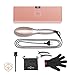 Anjou Hair Straightener Brush with Anion Hair Care, Metal Ceramics Heater Technology (Rose Gold, Adjustable Temperature Setting, Max 446℉ for All Hair Types, Auto Lock/Shutoff)