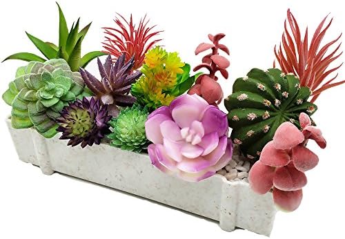 13 Pcs Fake Artificial Succulents Assorted Faux Succulent in Different Colorful Artificial Vivid Succulents Textured Faux Succulent portted Plant for Wedding Bedroom Home Decor