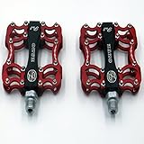 OZUZ BMX MTB Mountain Bike Bicycle Aluminum Pedals Three Sealed Bearing Shock Absorption Pedal 9/16