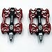 OZUZ BMX MTB Mountain Bike Bicycle Aluminum Pedals Three Sealed Bearing Shock Absorption Pedal 9/16