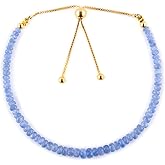 OdrillionGems Gemstone Beaded Bolo Bracelets 925 Sterling Silver Rhodium Plated Statement Chakra Healing Birthstone Zodiac Adjustable Slider Chain Jewelry Gift for Women