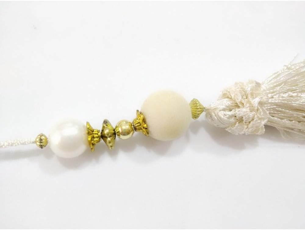 Accessoires De Decoration Decoration De La Maison Napravi Rs Tomaselli Merceria Le Gland De Flocons De Cle Avec Cordon De Velours Pour Des Meubles 21 Cm Beige