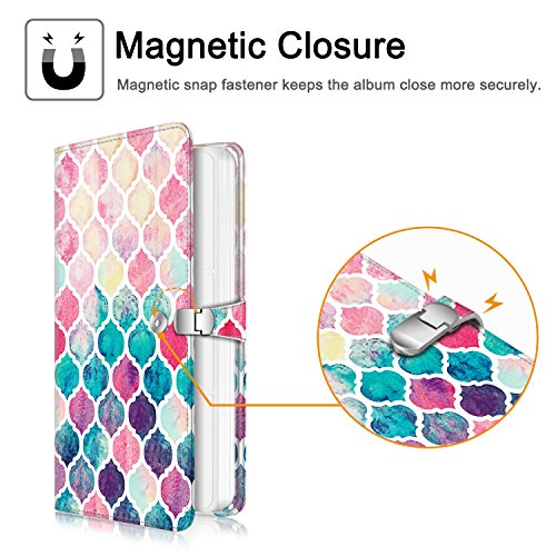 Fintie Wallet Photo Album for Fujifilm Instax - 108 Pockets [Snap Fastener] Photo Album for Fujifilm Mini 9 Mini 8+ Mini 90 Mini 26+, HP Sprocket, Polaroid Camera 3-Inch Film (Moroccan Love) - Thumbnail 4