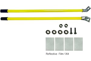 SEASAIL Snow Plow Blade Marker Guide Kit Yellow High Visibility with 45 Degree Joint Bend Base for Most Snow Plow Not Easy to Break and Rust Effectively Mark The Edge of The Plow