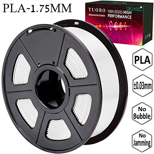 Tuobo PLA Filament 1.75mm with 3D Build Surface 200mm × 200mm 3D Printer Consumables, 1kg Spool (2.2lbs), Dimensional Accuracy +/- 0.03 mm, Fit Most DIY Printer and 3D Pen (White) - Thumbnail 6