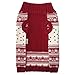 Blueberry Pet Vintage Festive Red Ugly Christmas Reindeer Holiday Festive Dog Sweater, Back Length 12