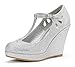 DREAM PAIRS ASH Women's Elegant Wedge Heel Platform Pumps Shoes