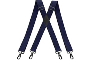 Cedrainy Men’s Suspenders Swivel Hooks X Back Susspenders with 4 Heavy Duty Braces Belt Snaps Loops