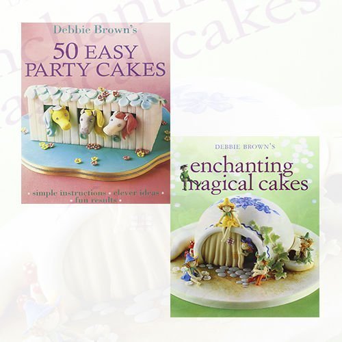 Debbie Brown Baking Collection Cakes 2 Books Set Enchanting - 