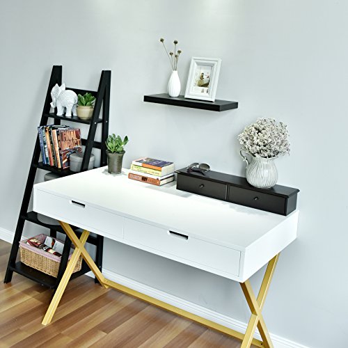 WELLAND Simons Floating Wall Shelf Ledge Shelves, 18-Inch, Black