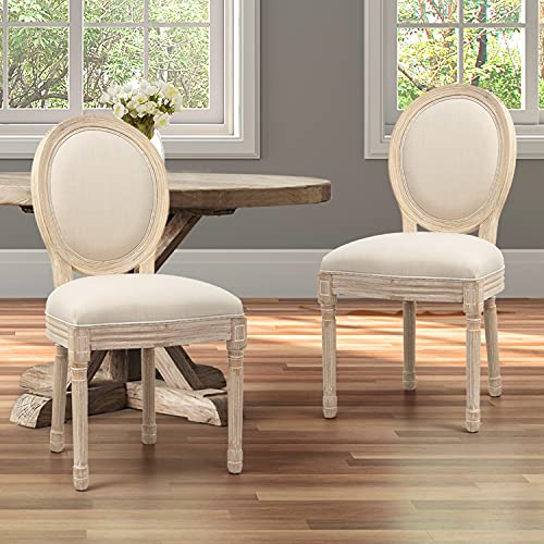 Dining Chairs Farmhouse Fabric Upholstered Dining Room Chairs Accent Kitchen Living Room Chairs