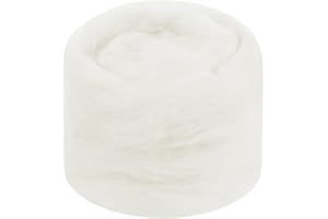 JeogYong Needle Felting Wool, 1.76oz Wool Roving Chunky Wool Yarn, White Wool Roving Yarn for Needle Felting, Wet Felting, Felting Projects, DIY Crafts