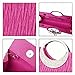 Fashion Road Womens Luxury Evening Wedding Party Purse Clutch Rhinestone Satin Pleated Handbag Wallet Black