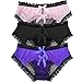 3 Pack Women's Sexy Lingerie Underwear Sheer Lace Panties, Pink