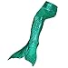 Quesera Women's Mermaid Tail Costume for Swimming Cospaly Outfit Without Monofin, Green, M