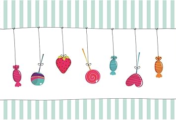 Amazon Com Csfoto 5x3ft Backdrop Candy Strawberry Lollipop