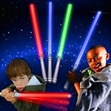 LED Assorted Colors Glow in the Dark Kids Light Sabers (12 Pack) Bulk