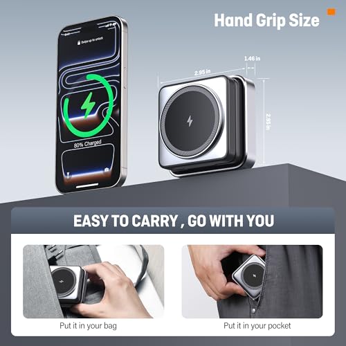 25W Charging Dock, Foldable Induction Charger 3 in 1, Wireless Charger Compatible with Magsafe and Night Light for iPhone 17/16/15/14/13/12 Series, AirPods, Apple Watch with 45W Charger