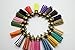 Pamir Tong 44pcs 38mm(1.5'') Multi-Colors Suede Leather Tassel with Bronze Caps Cell Phone/Earring/Bag/Key Chain Accessory/DIY Charms GD44ST02 (Bronze)